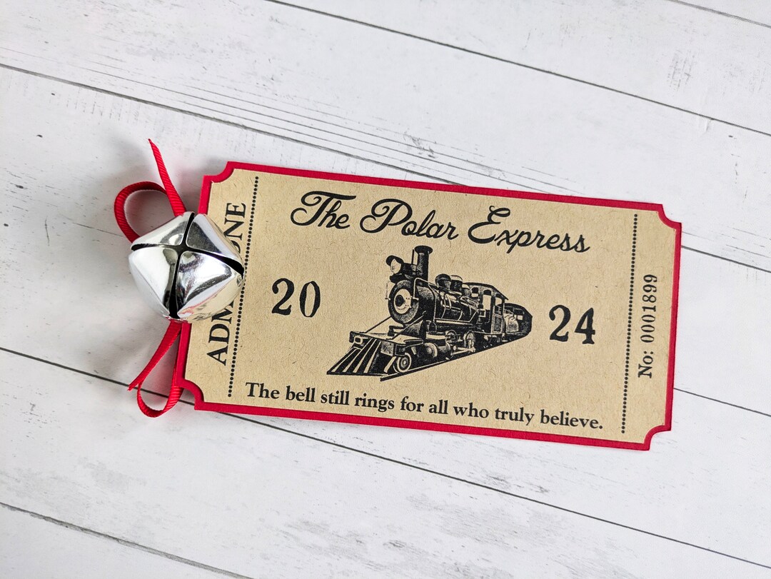 Polar Express Train Ticket, 2024 Polar Express Bell and Ticket | MakerPlace by Michaels polar-express-train-ticket-2024-polar-express-bell-and-ticket-makerplace-by-michaels